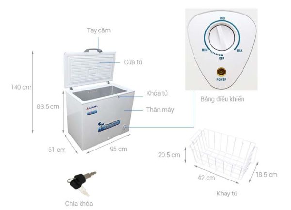 Tủ đông 1 ngăn đông Alaska BD-300C