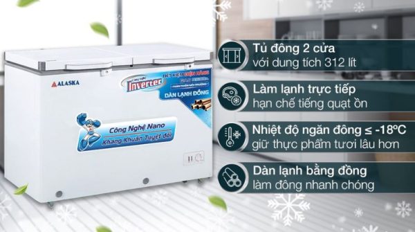 Tủ đông mát Inverter Alaska BCD-5068CI