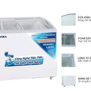 Tủ đông Alaska KC-210C kính cong